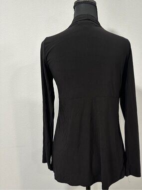Liz McCoy Black Open Front Cardigan